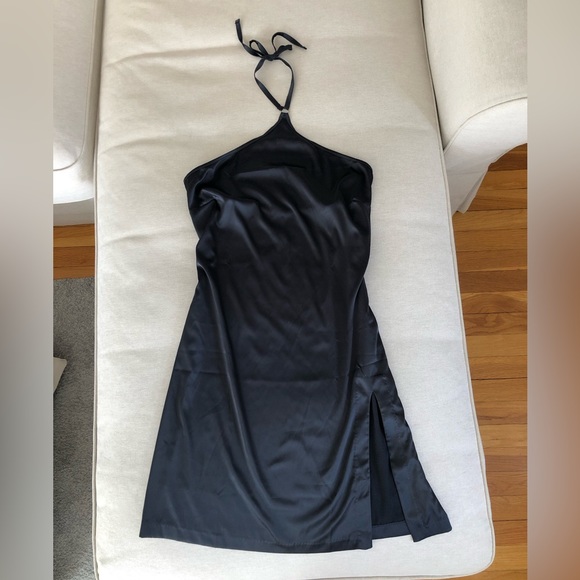Parade high slit satin halter dress - Picture 1 of 4